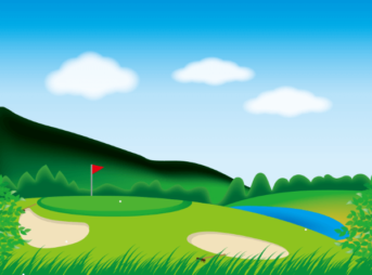 ゴルフ-コース3-イラスト