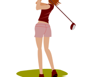 女子ゴルファー2-イラスト