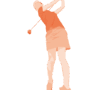 女性-ゴルファー4-イラスト